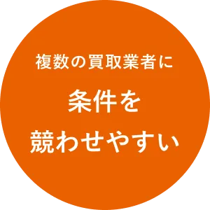 複数の買取業者に条件を競わせやすい