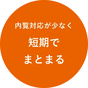 内覧対応が少なく短期でまとまる